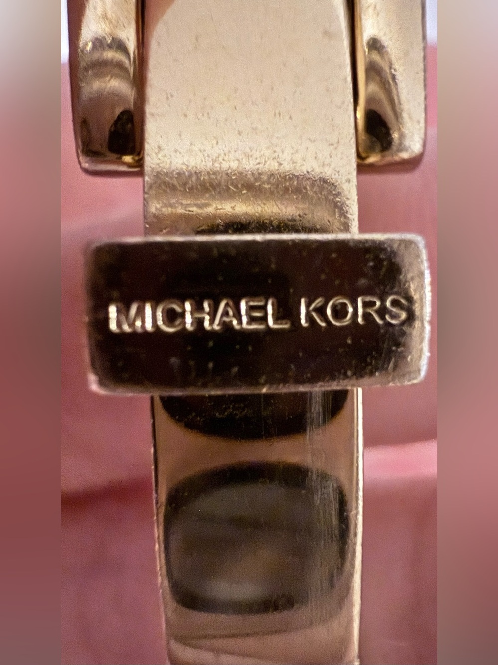 Michael Kors Gold Tone Belt-Style Bracelet - Picture 2 of 5